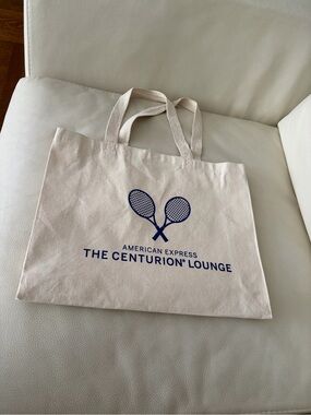 US Open 2026 American Express Centurion Lounge Tote Bag, Cream